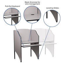 Load image into Gallery viewer, Study Carrel in Nebula Grey Finish