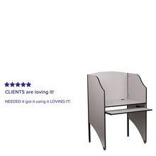 Load image into Gallery viewer, Study Carrel in Nebula Grey Finish