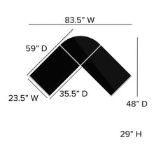 Load image into Gallery viewer, L-Shaped Desk 83.5" Computer Corner Desk, Black