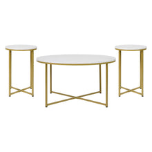 Load image into Gallery viewer, 3 Piece Coffee Table Set includes coffee table and 2 end tables