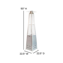 Load image into Gallery viewer, Patio Heating-Silver Stainless Steel Pyramid with Wheels