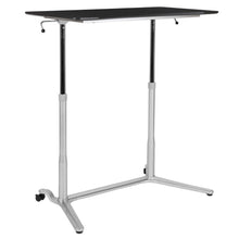 Load image into Gallery viewer, Sit-Down, Stand-Up Black Computer Desk with 37.375"W Top (Range 29" - 40.75")