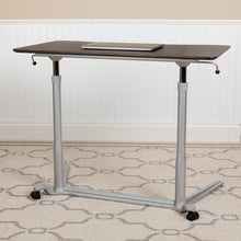 Load image into Gallery viewer, Sit-Down, Stand-Up Dark Wood Grain Computer Desk