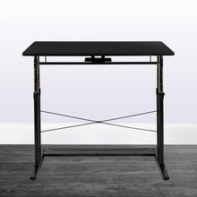 Load image into Gallery viewer, Height Adjustable (27.25-35.75"H) Sit to Stand Home Office Desk - Black