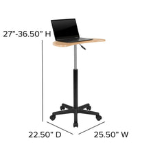 Load image into Gallery viewer, Maple Sit to Stand Mobile Laptop Computer Desk