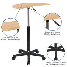 Load image into Gallery viewer, Maple Sit to Stand Mobile Laptop Computer Desk