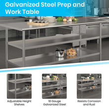 Load image into Gallery viewer, l Stainless Steel 18 Gauge Work Table with 2 Undershelves