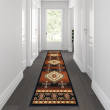 Load image into Gallery viewer, Southwestern 3' x 10' Brown Olefin Area Rug with Jute Backing