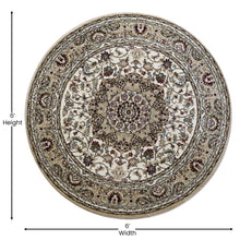 Load image into Gallery viewer, Medallion Motif 4' x 4' Octagonal Area Rug for Living Room or Bedroom