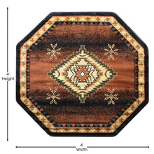 Load image into Gallery viewer, Southwestern Geometric 5' x 5' Brown Accent Rug for Indoor Use