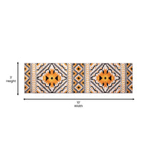 Load image into Gallery viewer, Southwestern 3' x 10' Orange Area Rug - Olefin Rug with Cotton Backing