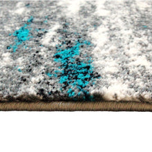 Load image into Gallery viewer, 2' x 11' Distressed Turquoise Olefin Area Rug for Entryway, Living Room, Bedroom