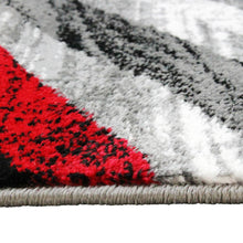 Load image into Gallery viewer, Modern 5' x 7' Red Waves Area Rug for Indoor Use