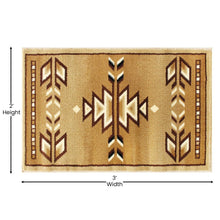 Load image into Gallery viewer, Southwestern 2' x 3' Brown Area Rug - Olefin Rug