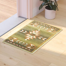 Load image into Gallery viewer, Southwestern 2' x 3' Green Area Rug - Olefin Rug