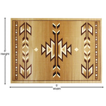Load image into Gallery viewer, Southwestern 4' x 5' Brown Area Rug - Olefin Rug