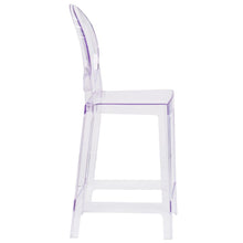 Load image into Gallery viewer, Ghost Counter Stool with Oval Back in Revna Transparent Crystal