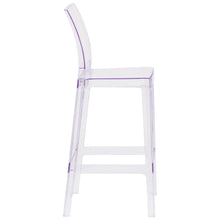 Load image into Gallery viewer, Ghost Barstool with Square Back in Transparent Crystal