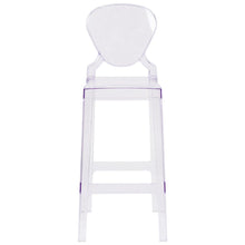 Load image into Gallery viewer, Ghost Barstool with Tear Back in Transparent Crystal