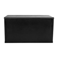 Load image into Gallery viewer, 120 Gallon Plastic Deck Box - Waterproof Storage Box, Black