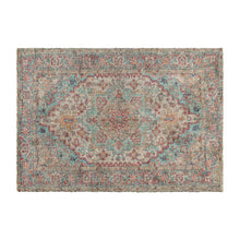 Load image into Gallery viewer, Distressed Vintage Medallion Area Rug - 5' x 7' - Blue Multi Polyester