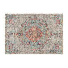 Load image into Gallery viewer, Distressed Medallion Area Rug - 5' x 7' - Gray Multi Polyester