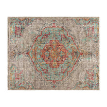 Load image into Gallery viewer, Distressed Medallion Area Rug - 8' x 10' - Gray Multi Polyester
