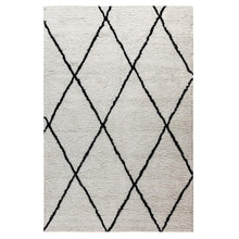 Load image into Gallery viewer, Shag Style Diamond Trellis Area Rug - 5' x 7' - Ivory