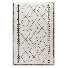 Load image into Gallery viewer, Geometric Style Bohemian Shag Area Rug - 5' x 7' - Ivory