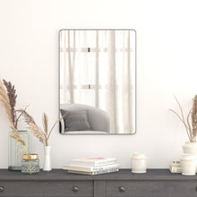 Load image into Gallery viewer, 22" x 30" Decorative Wall Mirror - Rounded Corners, Black