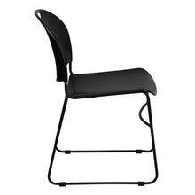 Load image into Gallery viewer, 880 lb. Capacity Black Ultra-Compact Stack Chair with Black Powder Coated Frame