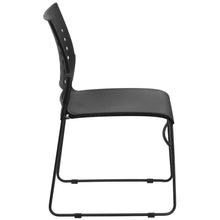 Load image into Gallery viewer, 881 lb. Capacity Black Sled Base Stack Chair with Air-Vent Back