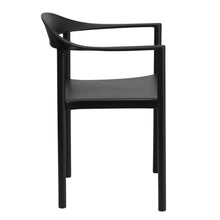 Load image into Gallery viewer, 1000 lb. Capacity Black Plastic Cafe Stack Chair