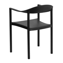 Load image into Gallery viewer, 1000 lb. Capacity Black Plastic Cafe Stack Chair