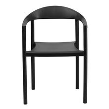 Load image into Gallery viewer, 1000 lb. Capacity Black Plastic Cafe Stack Chair