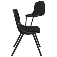 Load image into Gallery viewer, Black Padded Ergonomic Shell Chair with Left Handed Flip-Up Tablet Arm