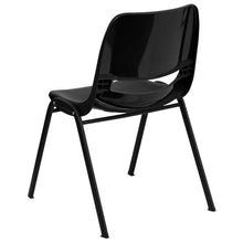Load image into Gallery viewer, 880 lb. Capacity Black Ergonomic Shell Stack Chair with Black Frame