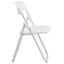 Load image into Gallery viewer, HERCULES Series 500 lb. Capacity Heavy Duty White Plastic Folding Chair with Built-in Ganging Brackets