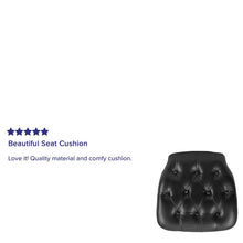 Load image into Gallery viewer, Hard Black Tufted Vinyl Chiavari Chair Cushion