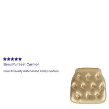 Load image into Gallery viewer, Hard Gold Tufted Vinyl Chiavari Chair Cushion