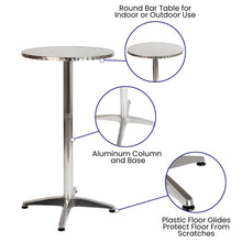 Load image into Gallery viewer, 23.5" Round Aluminum Indoor-Outdoor Bar Height Table