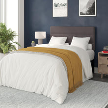 Load image into Gallery viewer, Full Channel Stitched Fabric Upholstered Headboard, from 44.5" to 57.25" - Gray