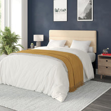 Load image into Gallery viewer, Queen Channel Stitched Fabric Upholstered Headboard, Cream