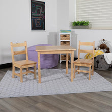 Load image into Gallery viewer, Solid Hardwood Table and Chair Set - 3 Piece Set - Natural