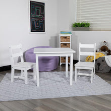 Load image into Gallery viewer, Solid Hardwood Table and Chair Set - 3 Piece Set - White