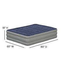 Load image into Gallery viewer, 18 in Air Mattress with ETL Certified Internal Electric Pump - Queen