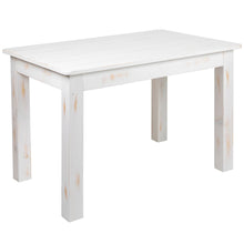 Load image into Gallery viewer, 46" x 30" Rectangular Antique Rustic White Solid Pine Farm Dining Table