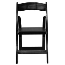 Load image into Gallery viewer, HERCULES Series Black Wood Folding Chair with Vinyl Padded Seat
