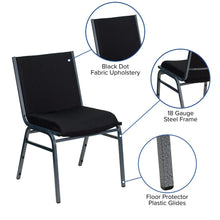 Load image into Gallery viewer, Heavy Duty Black Dot Fabric Stack Chair