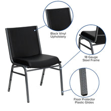Load image into Gallery viewer, Heavy Duty Black Vinyl Stack Chair